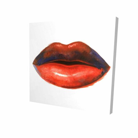 FONDO 32 x 32 in. Red Lipstick-Print on Canvas FO2790090